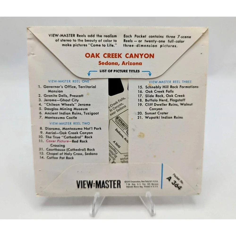Vintage View-Master Oak Creek Canyon Arizona 3 Reel Pack